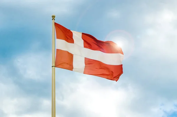 Una bandera danesa —  Fotos de Stock