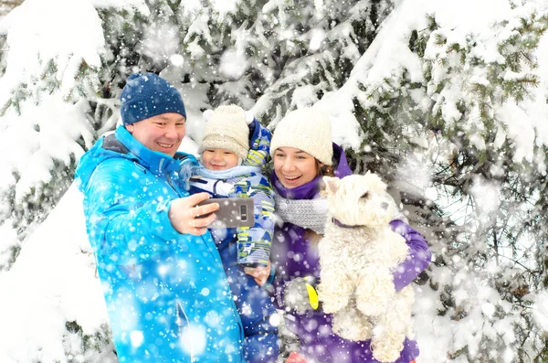Rodinný přístup selfie — Stock fotografie