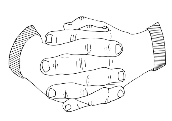 Palmen betende Hand gezeichnet skizzierte Vektorillustration. — Stockvektor