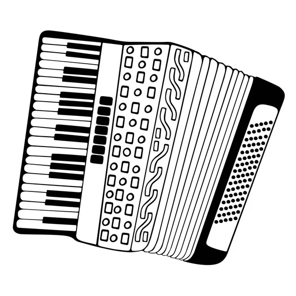 Illustration vectorielle dessinée à la main en accordéon . — Image vectorielle