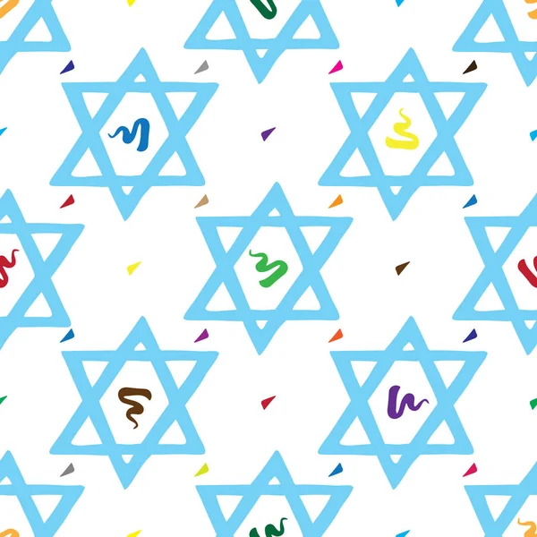 Bar Mitzvah modello disegnato a mano — Vettoriale Stock