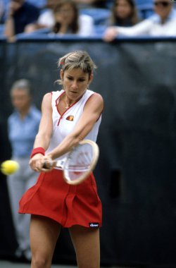 ABD Açık oynayan Chris Evert Professional.