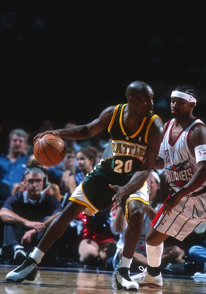 Gary Payton Seattle Super Sonics — Stock Photo, Image