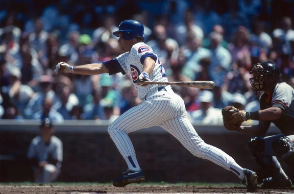 Ryne Sandberg för Chicago Cubs, — Stockfoto