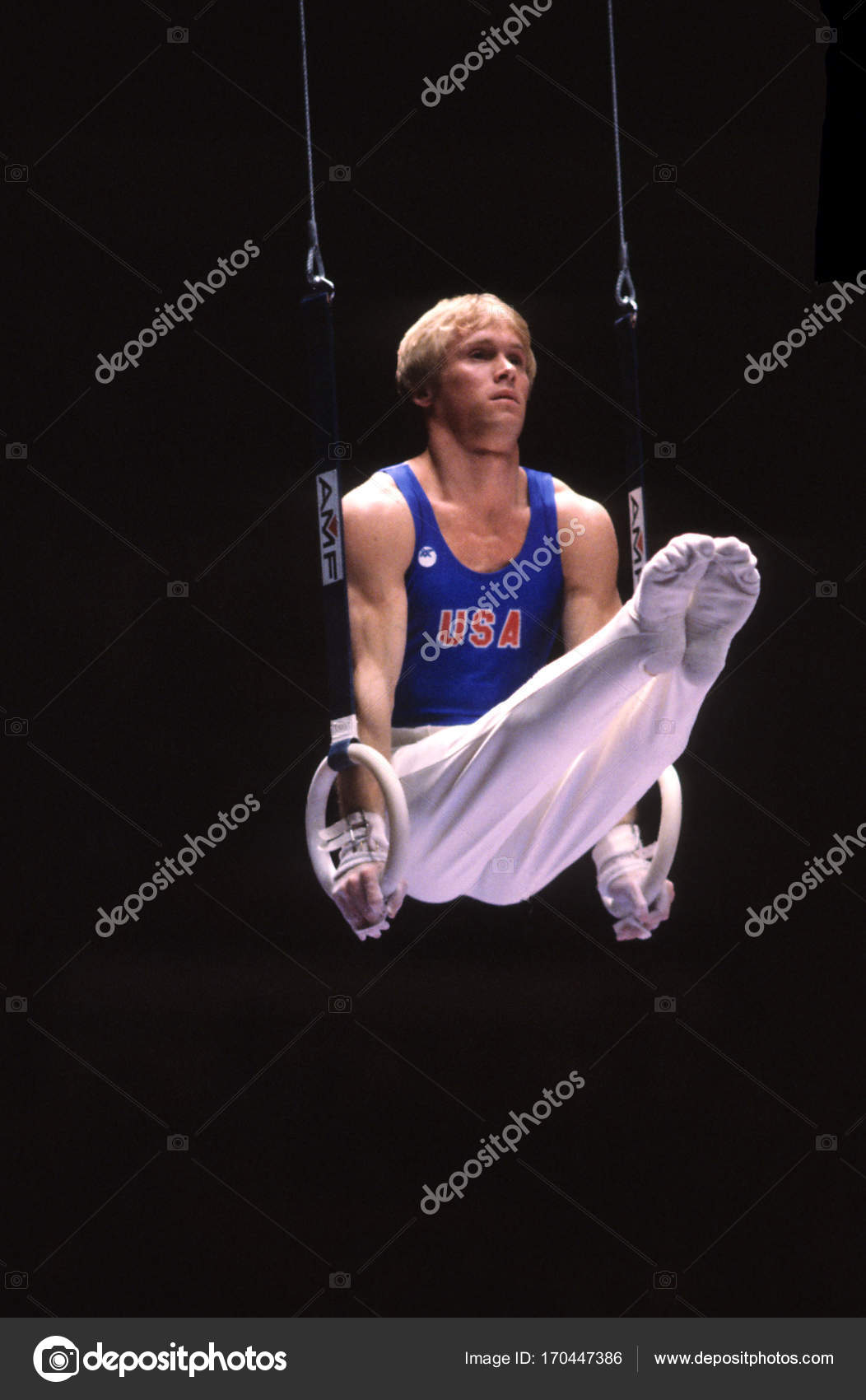 Bart Connor Preforming Rings Competition Gymnastic Meet Stock Editorial Photo C Proshooter