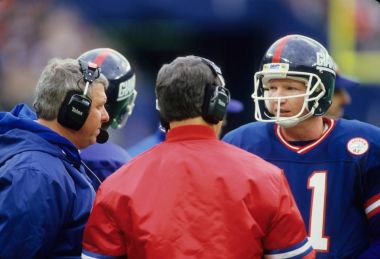 Bill Parcell ve Phil Simms Ny Giants