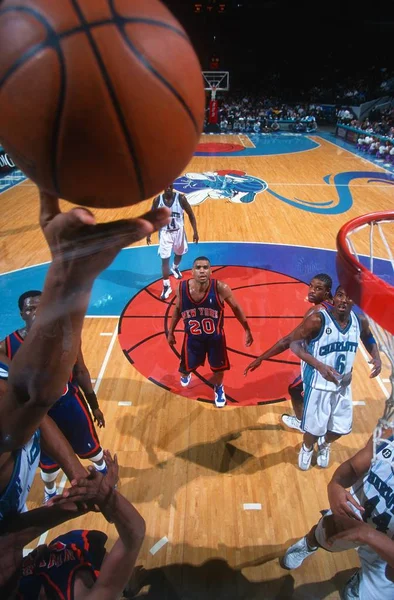 Nba Hra Akce Knicks Charlotte Hornet — Stock fotografie