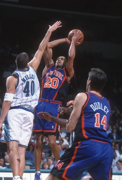 Allan Houston New York Knicks Manhattan — Fotografia de Stock