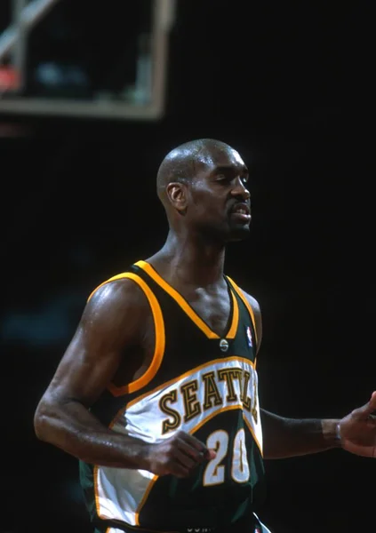 Gary Payton Από Σιάτλ Σούπερ Sonics — Φωτογραφία Αρχείου