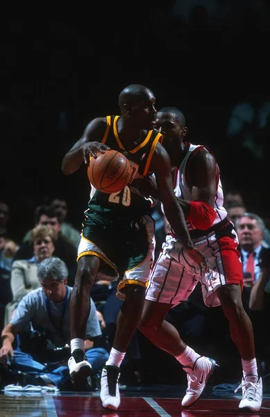 Gary Payton Seattle Super Sonics — Zdjęcie stockowe