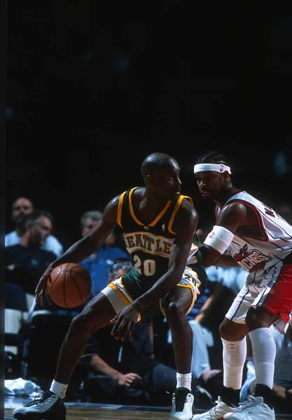 Gary Payton Seattle Super Sonics — Zdjęcie stockowe