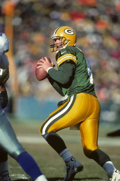 Brett Farve Quarterback Para Green Bay Packers — Fotografia de Stock