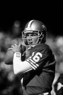 San Francisco 49ers kadar sıcak bir ön oyunda Joe Montana.