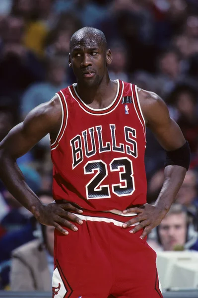 Michael Jordan Hall Fame Přehrávač Pro Chicago Bulls — Stock fotografie