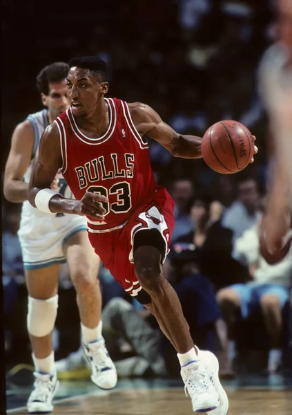 Scottie Pippen Avant Pour Les Bulls Chicago — Photo