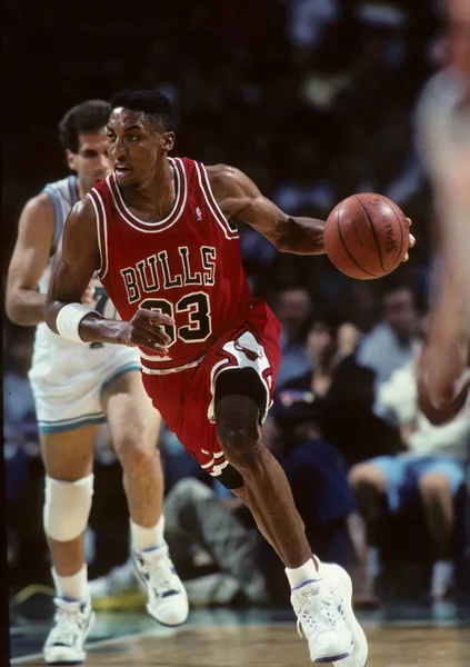 Scottie Pippen Προς Εμπρός Για Σικάγο Μπουλς — Φωτογραφία Αρχείου