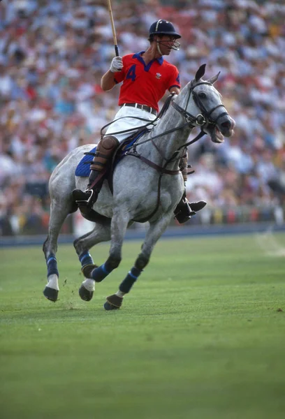 Prince Charles Polo Match Action — Stock Photo, Image