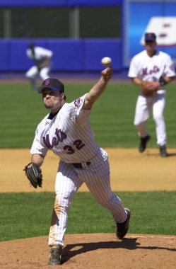  New York Mets Mike Hampton sürahi.