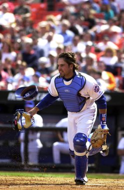 Mike Piazza Catcher New York Mets için.