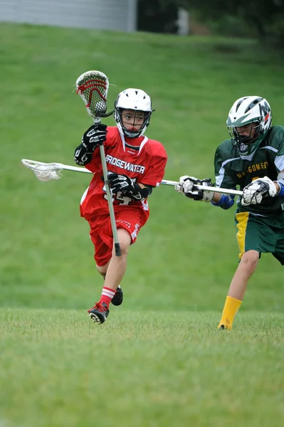 Juventude Lacrosse High School Lacrosse Ação Jogos Disputados Centro Nova — Fotografia de Stock