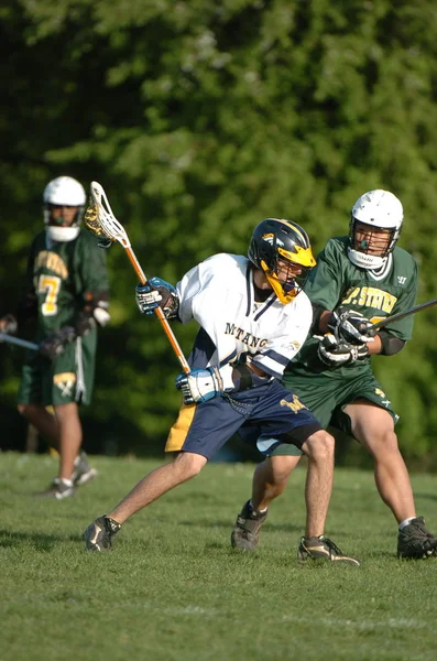 Gioventù Lacrosse Liceo Lacrosse Azione Partite Giocate Nel New Jersey — Foto Stock