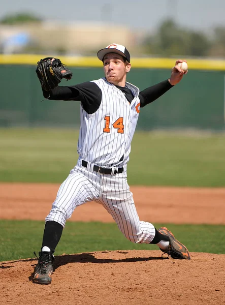 High School Secundaria Béisbol Juego Acción Que Juega East Valley — Foto de Stock