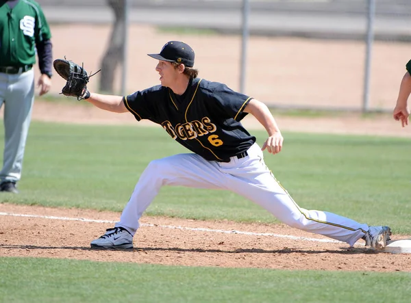 High School Baseball Játék Akció Játszik East Valley Gilbert Arizona — Stock Fotó