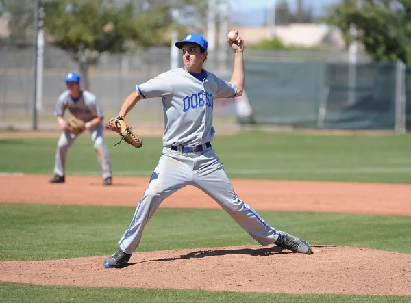 High School Secundaria Béisbol Juego Acción Que Juega East Valley — Foto de Stock