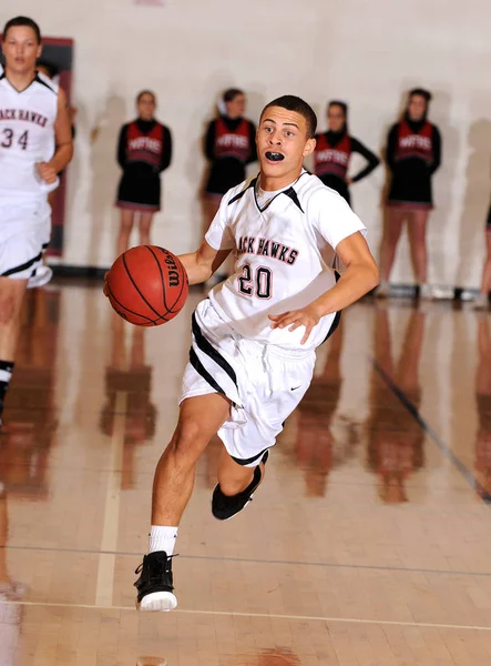 Střední Školu Basketbal Chlapci Hry Akce Místní Škole Arizoně — Stock fotografie