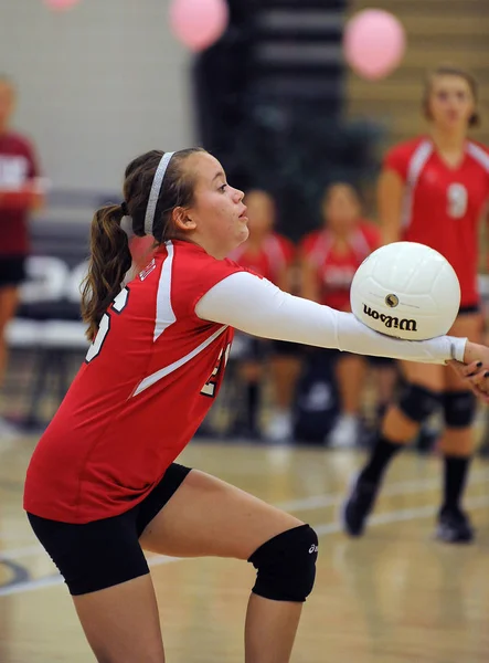 High School Girls Volleyball Game Action Being Played Arizona — Stock Photo, Image