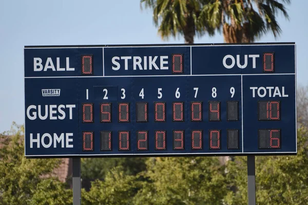 Middelbare School Baseball Spelactie Wordt Gespeeld East Valley Gilbert Arizona — Stockfoto