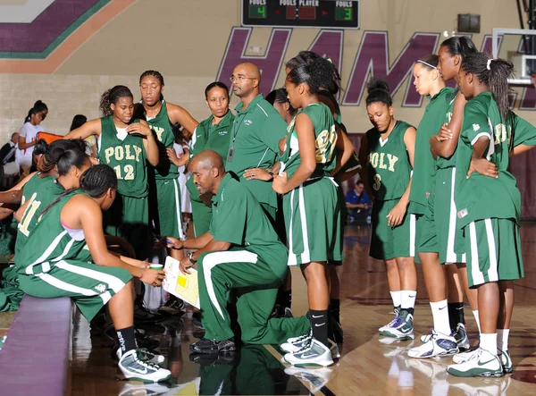 Girls High School Basketball Game Action Nike Tournament — Stock Photo, Image