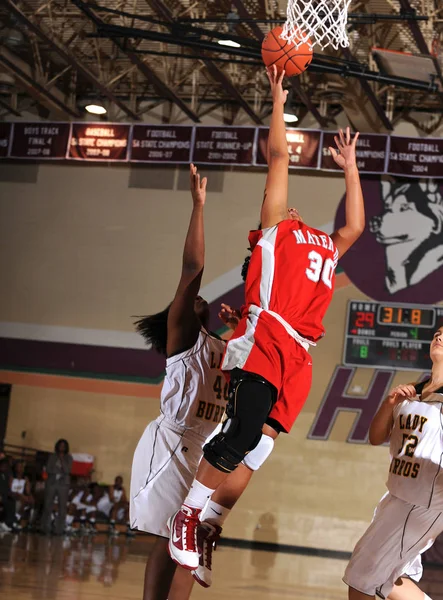 Fete High School Baschet Joc Acțiune Turneu Nike — Fotografie, imagine de stoc