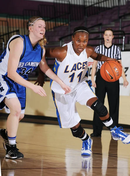 Ragazze High School Basket Gioco Azione Torneo Nike — Foto Stock