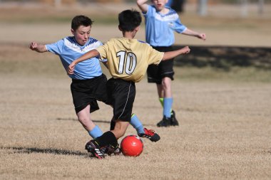 ABD 'nin güneybatısındaki 8-10 yaş arası çocuklar arasında futbol maçı var..