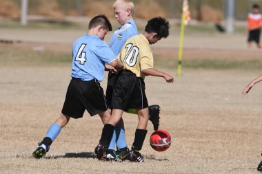 ABD 'nin güneybatısındaki 8-10 yaş arası çocuklar arasında futbol maçı var..