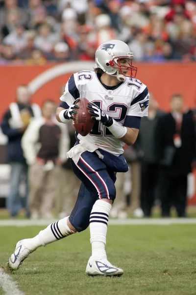 Tom Brady New England Patriots Podczas Meczu Nfl Podczas Regularnego — Zdjęcie stockowe