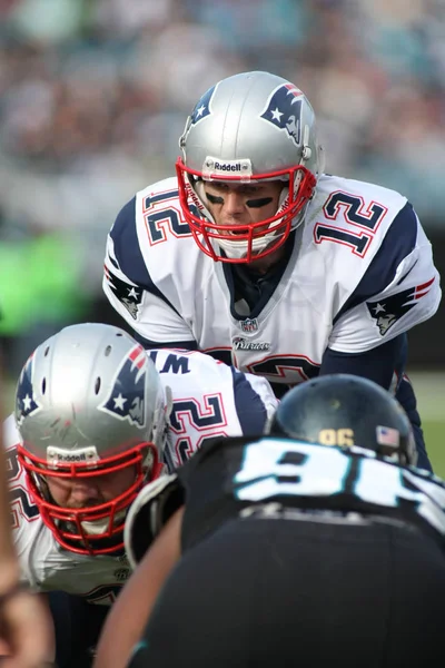 Tom Brady New England Patriots Podczas Meczu Nfl Podczas Regularnego — Zdjęcie stockowe