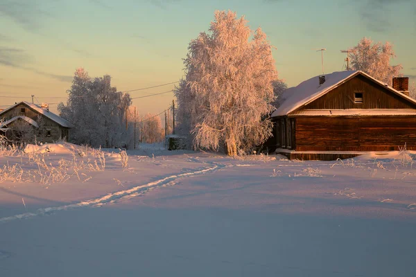 La belleza invernal del norte ruso —  Fotos de Stock