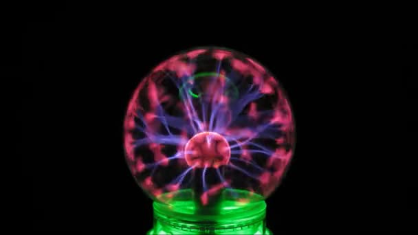 Plasma sphere in the darkness — Stock Video