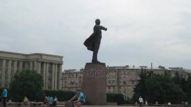 V.İ Lenin Moskovskaya Meydanı anıt Hyperlapse