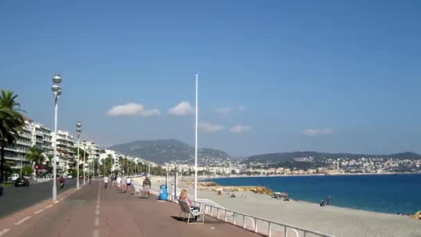 A Baía dos Anjos em Nice, França — Vídeo de Stock