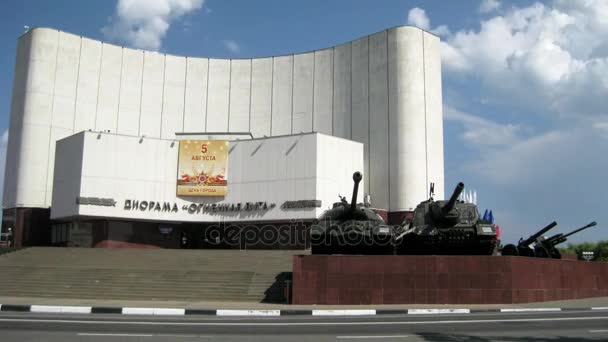 Timelapse muzeum dioráma bitvy u Kurska, Belgorod, Rusko — Stock video