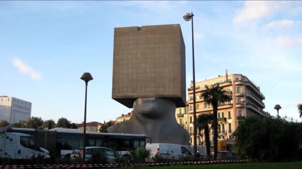 Budynek biurowy timelapse Louis Nucera Library — Wideo stockowe