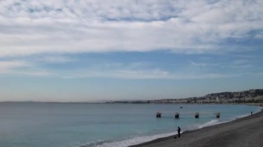 Nice beach ortak bir kış sabahı