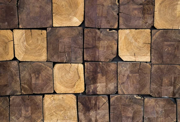 Wall texture with wood cube — Stock Photo, Image