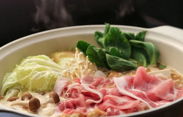 Hot pot japonais nourriture — Photo