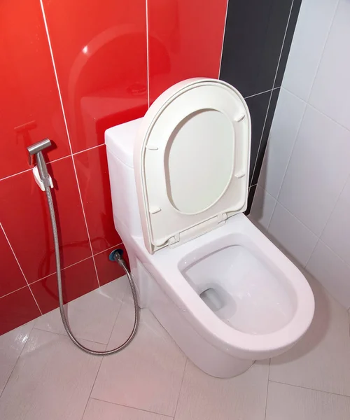 Toalettstolen i toaletten — Stockfoto