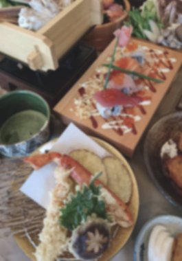 Japon yemeği bulanık soyut