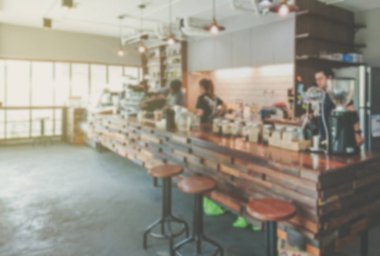 Soyut bulanıklık coffee shop